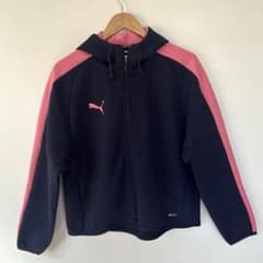 PUMA プーマ ジップアップパーカー XL ネイビー 配色