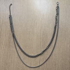 2連 シルバーチェーン ネックレス 喜平 ストリート アメカジのサムネイル