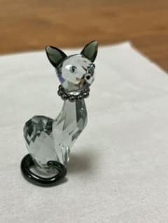 Swarovski スワロフスキー クリスタル 猫 置物 シャム猫 キャット 