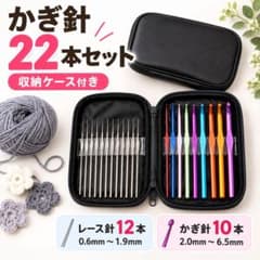 毛糸用&レース用 かぎ針 22本セット 収納ケース付きのサムネイル