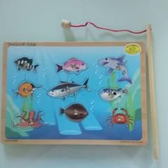 ベビーおもちゃ、木製魚釣りのサムネイル