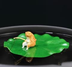 【土日割⭐】フィギュア　猫　釣り日和　アクアリウム　テラリウム　インテリア - 5