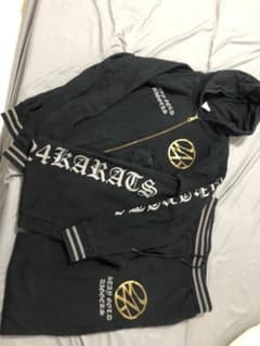 ★24KARATS ベロア ジャージ 上下 セットアップ ブラック Mサイズ 24karats ジャージ上下 ＋ メッシュバッグセット 24karats ベロア