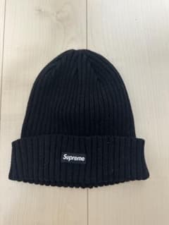 Supreme ブラックニット帽 100%コットンのサムネイル