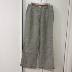 120%LINO リネン ストレートパンツ サイズ40 麻パンツのサムネイル
