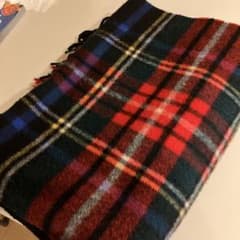 Glen Prince ラムズウール ストール チェック柄 スコットランド製のサムネイル