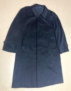 極美品 Marupino 高級 カシミヤ100% バルマカーンコート 比翼 紺色