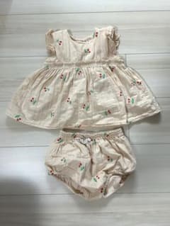 プティマイン　さくらんぼ柄セットアップ80のサムネイル