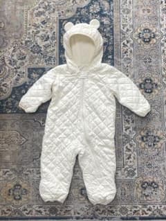 【未使用】耳付き クマちゃん ジャンプスーツ 80cm カバーオール ダウンのサムネイル