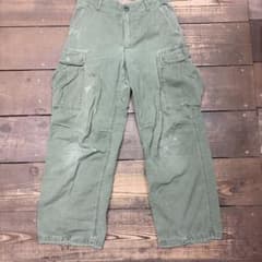 60s 米軍実物 ジャングルファティーグ パンツ S-R リップストップ 69年
