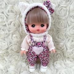 メルちゃん　ネコ耳ギャルレオパ柄サロペットコーデのサムネイル