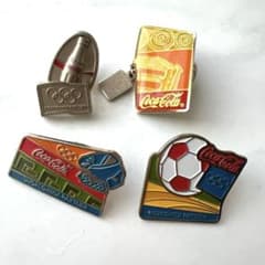 オリンピックCoca-Cola コカコーラピンバッジコレクション2004アテネ Coca-Cola 2004 アテネ オリンピック ピンバッジ 4個 コカコーラ