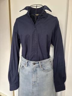 美品 ミューズドゥーズィエムクラス ワイヤー襟 コットン長袖シャツ◆ネイビー 美品❗️ミューズドゥーズィエムクラス ネイビー 長袖シャツ - メルカリ
