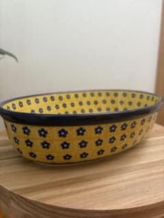 ポーランド食器　花柄楕円皿のサムネイル