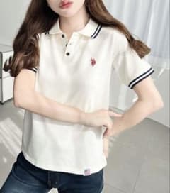 【新品 未使用】 U.S. POLO ASSN. ポロシャツ 半袖 アイボリーのサムネイル