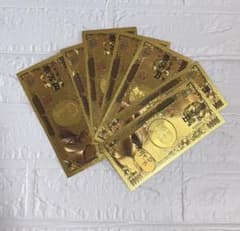 金色の紙幣風パーティーグッズ 7枚セットのサムネイル