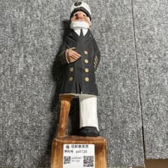 人形　船長　木彫　大型　オブジェ　置物　インテリア　工芸品　美術品　A1155 木彫り 船長 オブジェ 置物 - メルカリ