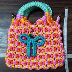 ハンドメイド パラコード編み かごバッグのサムネイル