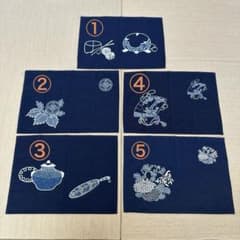 ⚫︎おにぎり山様　専用⚫︎ 笹倉玄照堂　藍染め　 ランチョンマット 未使用品のサムネイル
