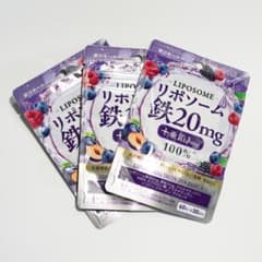 新日本ヘルス リポソーム鉄20mg+亜鉛3mg 3袋（3ヶ月分）セット