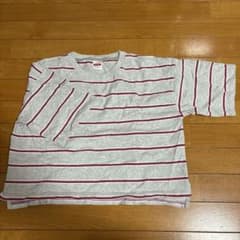 niko and... ボーダー半袖Tシャツ グレーのサムネイル