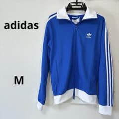 【美品】adidas アディダス　【M】　ブルー　ジャージのサムネイル