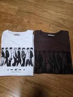 ら*読様 timelesz MOMENTUM Tシャツ　ホワイト　ブラウン　セッ ら*読様 timelesz MOMENTUM Tシャツ ホワイト ブラウン セッ - メルカリ