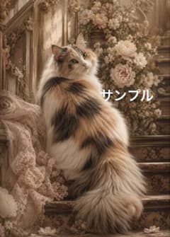 一作限り】花咲く洋館の階段で振り返る三毛猫 H985 - メルカリ