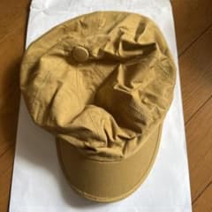 ベージュ コットン混紡 キャップ　　キャスケット帽のサムネイル