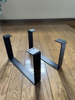 アイアン　テーブル脚　2脚セット　鉄　黒のサムネイル