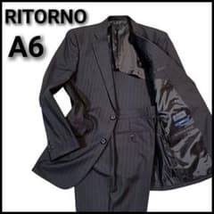RITORNO◇リトルノ◇メンズスーツセットアップ 美品】RITORNO リトルノ 洗える セットアップ ストライプ スーツ A6