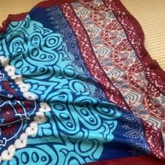 タイで購入　エスニック柄 大判ストール ショール タッセル付きのサムネイル