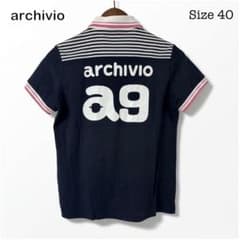 archivio ポロシャツ ネイビー サイズ40 - メルカリ