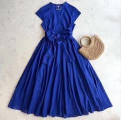 美品＊ユナイテッドアローズ C フィットシャツワンピースロイヤルブルー 38 m65158912472_1.jpg?1784534452