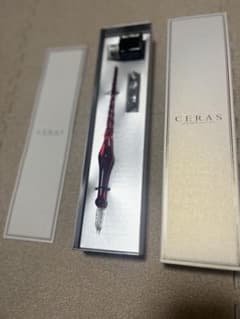 CERAS 赤 ガラスペン　インク瓶付きのサムネイル