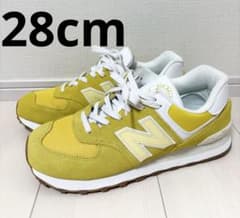 New Balance イエロー スニーカー New Balance 574 イエロー スニーカー28cm - メルカリ