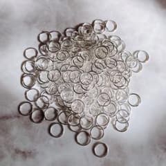 約230個 7mm 丸カン ホワイトシルバー アクセサリーパーツのサムネイル