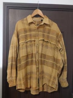 Timberland フランネルシャツ Mサイズ イエロー系チェックのサムネイル