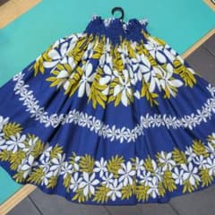 フラダンス用 パウスカート ブルー リーフ柄 フラダンス パウスカート ブルー ティアレ リーフ柄 ハワイアン - メルカリ