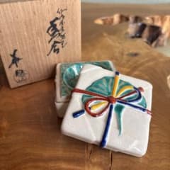 仁清写 華山作 香合 共箱 仁清写 華山作 香合 共箱 - メルカリ