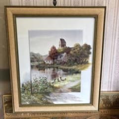 Reint Withaar オランダの画家　風景画　レプリカ　インテリア　額装 Reint Withaar オランダの画家 風景画 レプリカ インテリア 額装