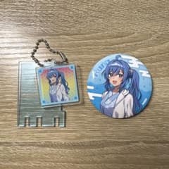 缶バッジ　アクリルキーホルダー　極楽湯　カラフルピーチ　るなのサムネイル