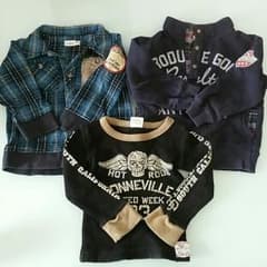 男の子90㎝トップス3点　F.O.KIDS、3can4on、キムラタンのサムネイル