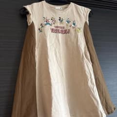 ブランシェス　Tシャツ　ワンピース　ミッキー　ミニー　110cm レトロミッキーのサムネイル