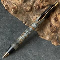 野原工芸似　 BLACK スタビライズドウッド・ポプラ瘤杢 / ゴールド金具 m65193837992_1.jpg?1767789667