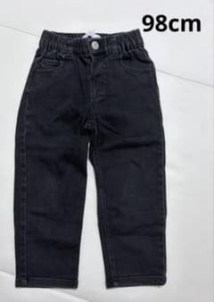 ZARA kids ブラック デニムパンツ 98cm ウエストボタン