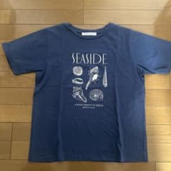 As know as plus シーサイド 半袖Tシャツ ネイビーのサムネイル