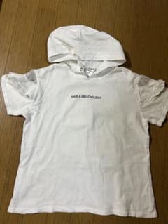 Cool Beans フード付き 半袖Tシャツ 150cm ホワイトのサムネイル