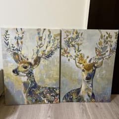 IKEA イケアPJATTERYD プィエッテリード 鹿の絵 2枚セット - メルカリ