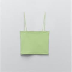 ZARA リブ　バンドゥトップスのサムネイル